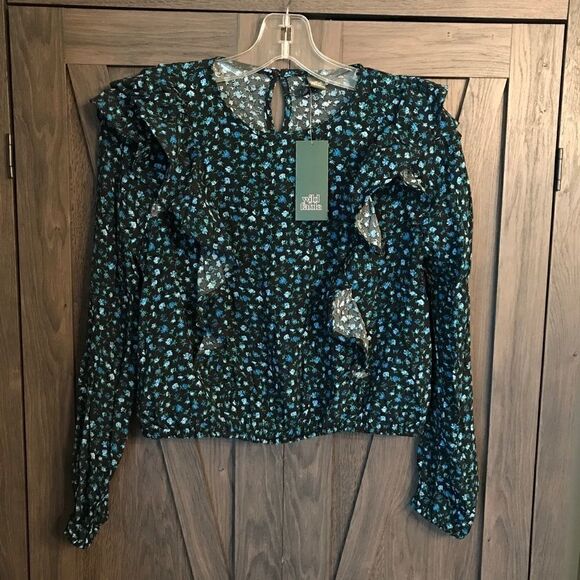 NWT Boho Floral Ruffle Top - Picture 5 of 8